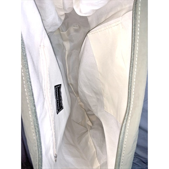 Olive Green Crossbody Bag Nylon Adjustable Strap Minimalist Unisex Tote READ - Picture 5 of 6